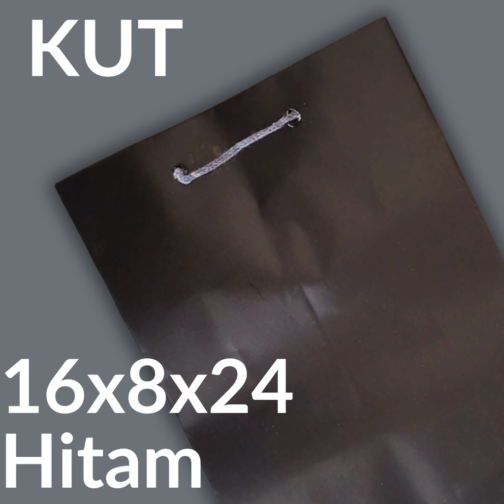 KUT Paper Bag 16x8x24 Hitam