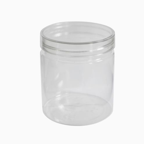 SMS Jar Cylinder 500ml + Tutup Pet Bening