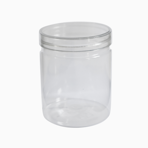 SMS Jar Cylinder 650ml + Tutup Pet Bening