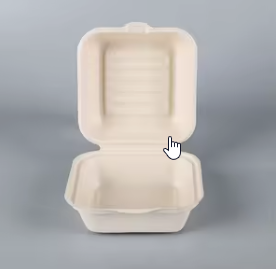 ESP Bagasse Burger / Mealbox HB 6" 15x15x8