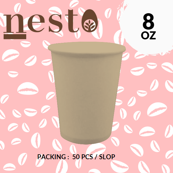 NESTO Paper Hot Cup 8oz 240ml Kraft