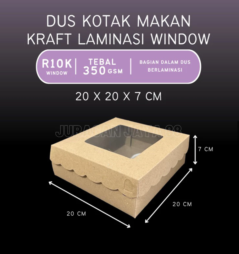 LUD R10K 350gr 20x20x7cm Renda Window Kraft Pak (10)