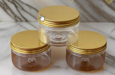 SOPRA Toples Cylinder 300ml 32g + Tutup Jar Aluminium Gold