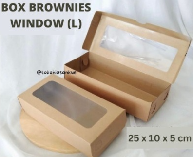 LUD Dus Brownies 310gr 25x10x5  Window Kraft  