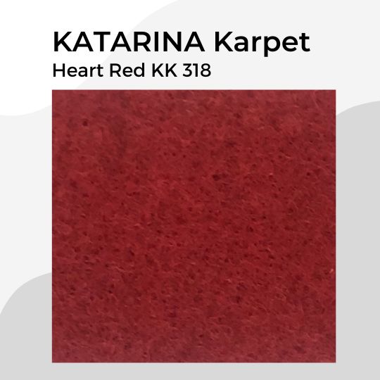 KATARINA Karpet KK318 Merah Heart Red Rol(30)