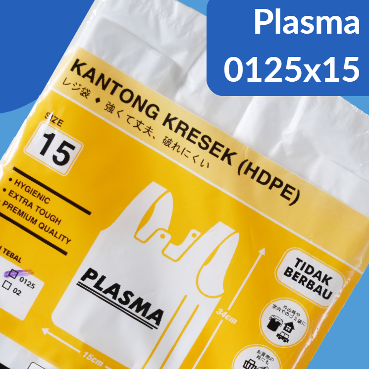 PLASMA Kresek 0125x15x34 Putih Pak(50)