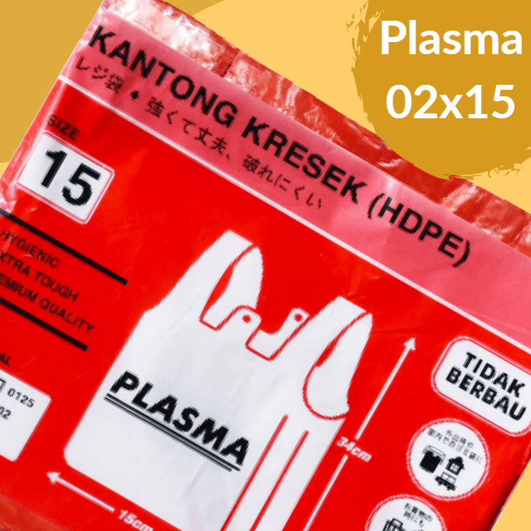 PLASMA Kresek 02x15x34 Merah Pak(50)