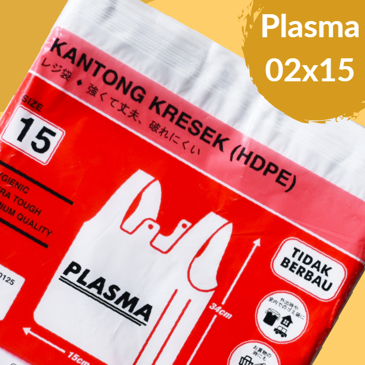 PLASMA Kresek 02x15x34 Putih Pak(50)