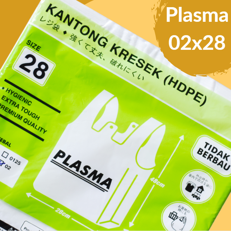 PLASMA Kresek 002x28x48 Putih Pak(50)