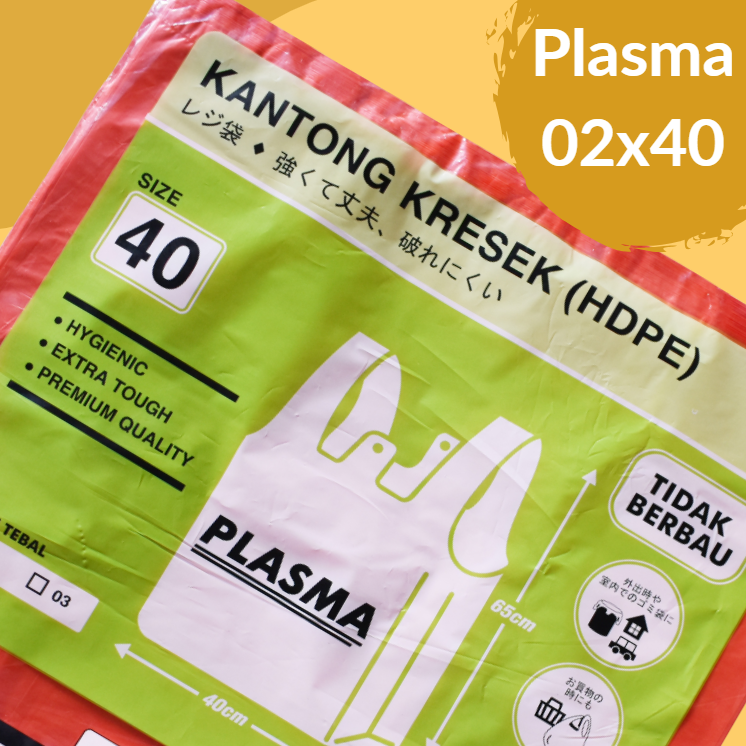 PLASMA Kresek 002x40x65 Merah Pak(50)