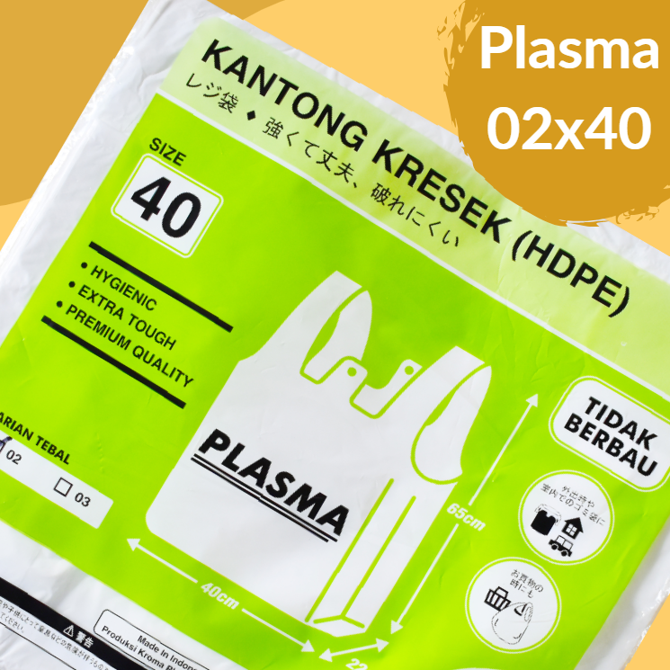 PLASMA Kresek 002x40x65 Putih Pak(50)