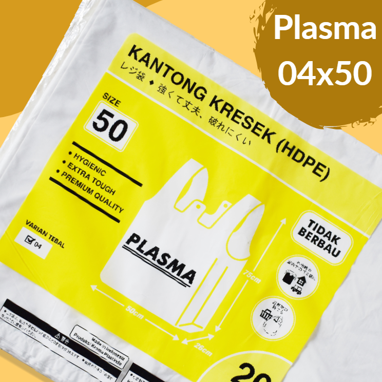 PLASMA Kresek 004x50x75 Putih Pak(20)