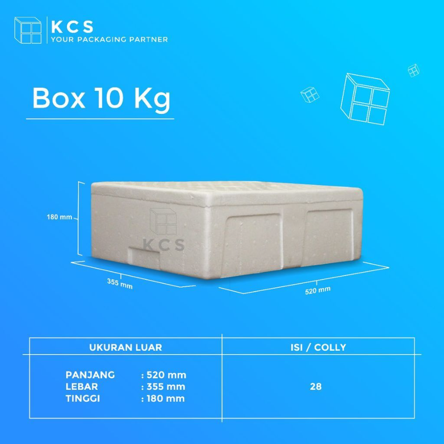 KCS Styrofoam Box Es 10kg 520x355x180mm