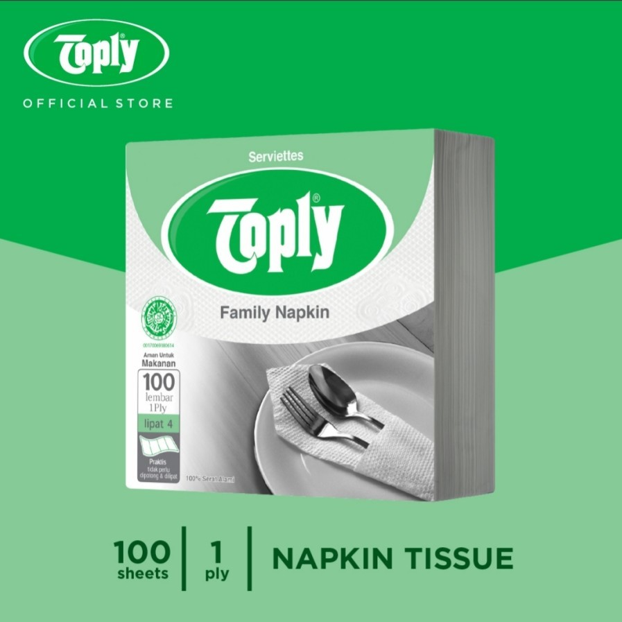 TOPLY Family Napkin Tissue Makan Lipat 4 (100)