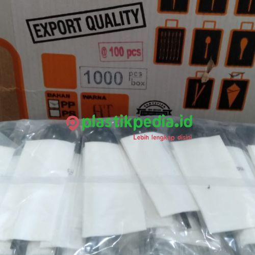 SUAPI PP Set Sendok Garpu Hitam Tissue Pak(100)