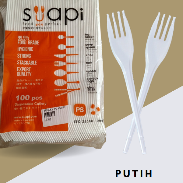 SUAPI PS Garpu Makan Putih Pak(100)