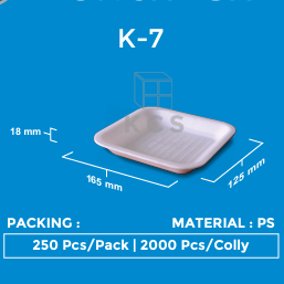 KCS Styrofoam Tray K7 120x120x18mm