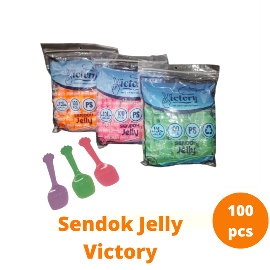 Victory Sendok Jelly Bunga Warna Pak(100)