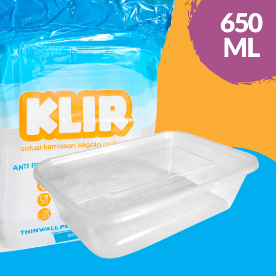 KLIR Thinwall Kotak Rectangle 650ml