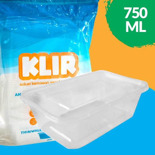 KLIR Thinwall Kotak Rectangle 750ml