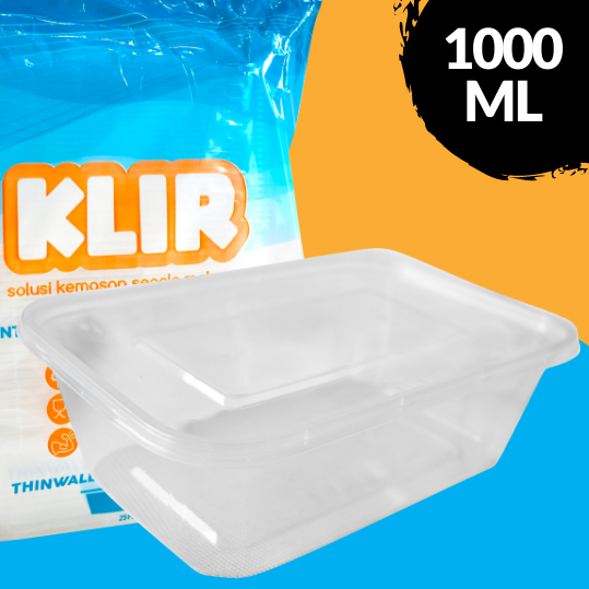 KLIR Thinwall Kotak Rectangle 1000ml