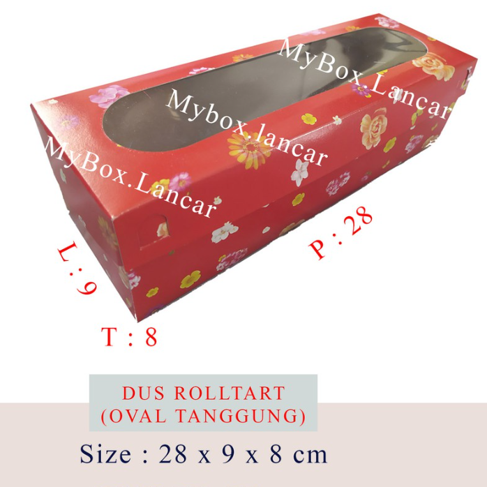 Tart Roll 350g 28x9x8 Tanggung Oval Mika Pak(10)