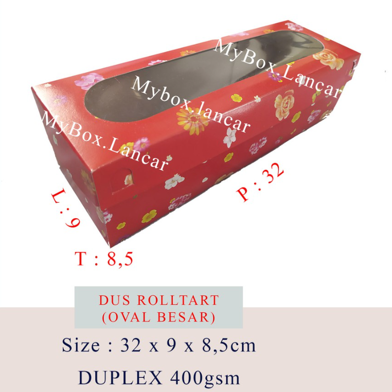 Tart roll 400g 32x9x8,5 Besar Oval Mika Pak(10)