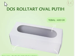 Roll Tart 400gr 26x9x7.5 Oval Putih 