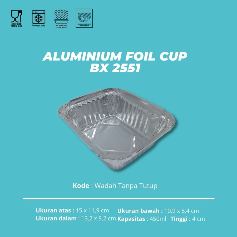 BEST FRESH Alu Tray BX-2551 Rectangle