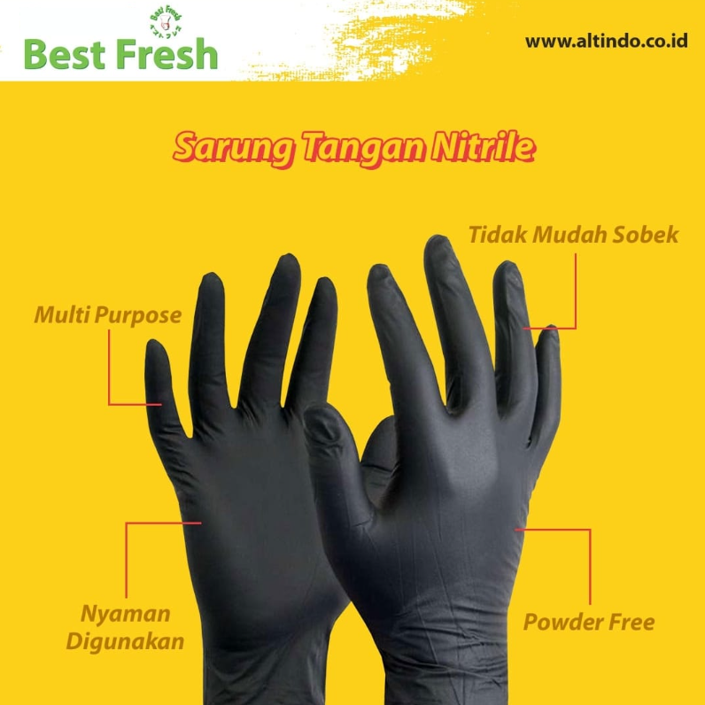 BEST FRESH Sarung Tangan L Nitrile Pak(20)