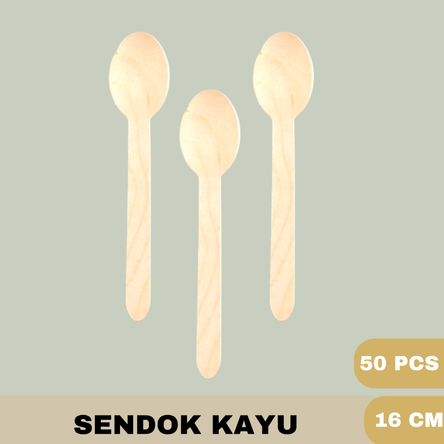 BEST FRESH Sendok Kayu 15cm Pak(50)