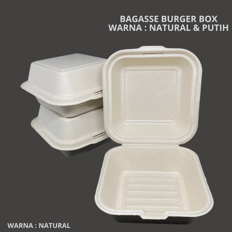 ALT Bagasse Burger / Mealbox HB 6" 15x15x7.5