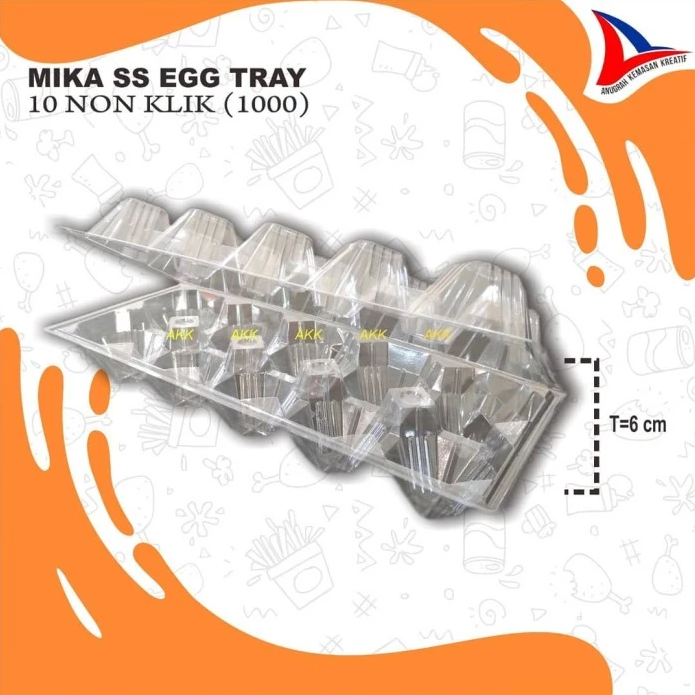 AG Tray Telur Egg Tray isi 10 Tanpa Kancing