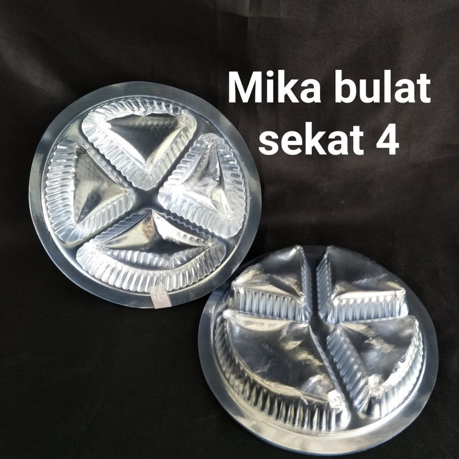 MKP 18B Tray Mika Bundar Sekat 4 uk 18x18