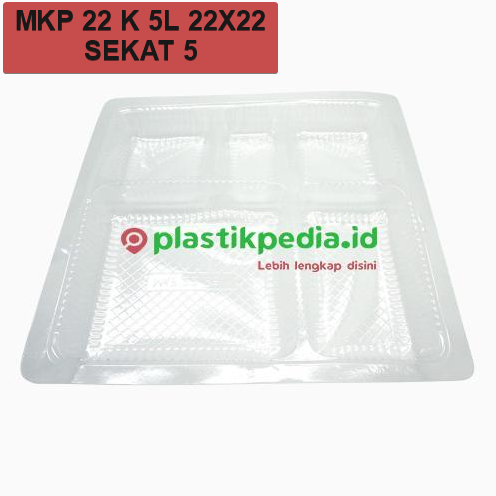 MKP 5L Tray Mika Kotak Sekat 5 uk 22x22