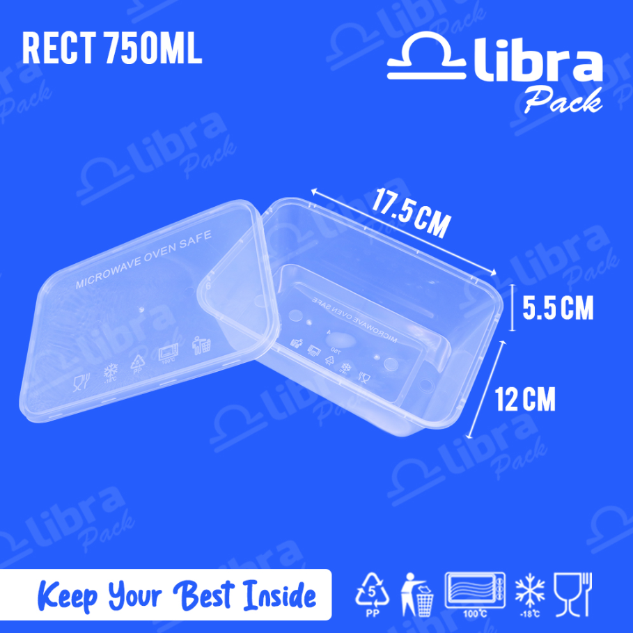 LIBRA Thinwall Rectangle 750ml