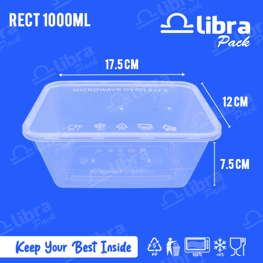 LIBRA Thinwall Rectangle 1000ml