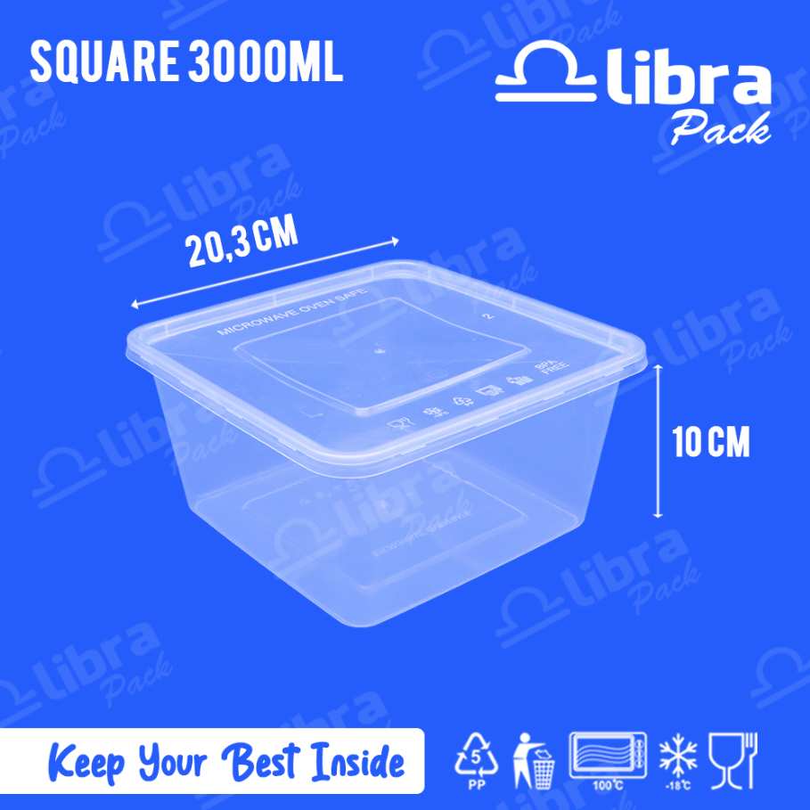 LIBRA Thinwall Square 3000ml