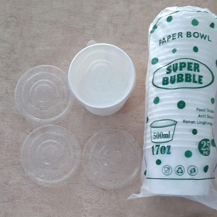 SUPER BUBBLE Paper Bowl 17oz 500ml D100 T65