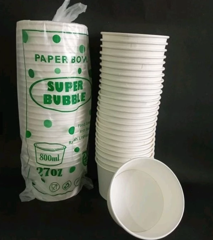 SUPER BUBBLE Paper Bowl 27oz 800ml D125 T75