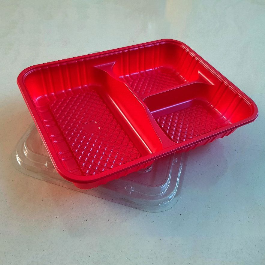 INTERPACK Bento Sekat 3 RTR 223 Merah