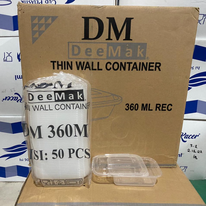 DM Thinwall Rectangle Kotak 360ml