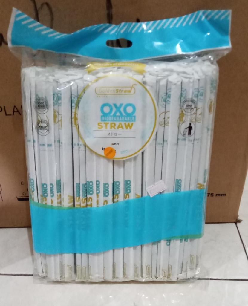 GOLDEN STRAW OXO Sedotan Steril Bubble Lancip 620 WF Merah Pak(500)