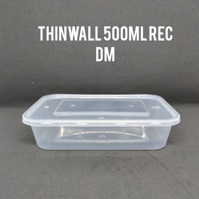 DM Thinwall Rectangle Kotak 500ml