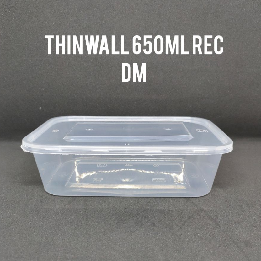 DM Thinwall Rectangle Kotak 650ml