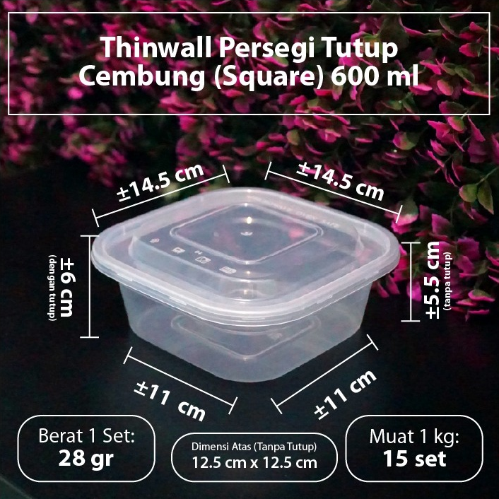 DM Thinwall Square 600ml