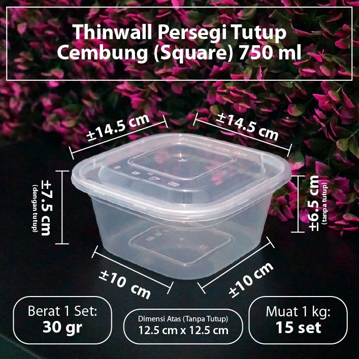 DM Thinwall Square 750ml