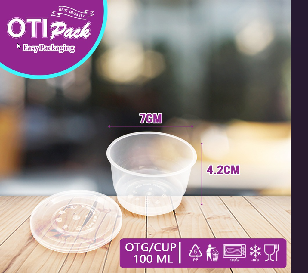 OTIPACK Cup Pudding Bening 100ml  + Tutup