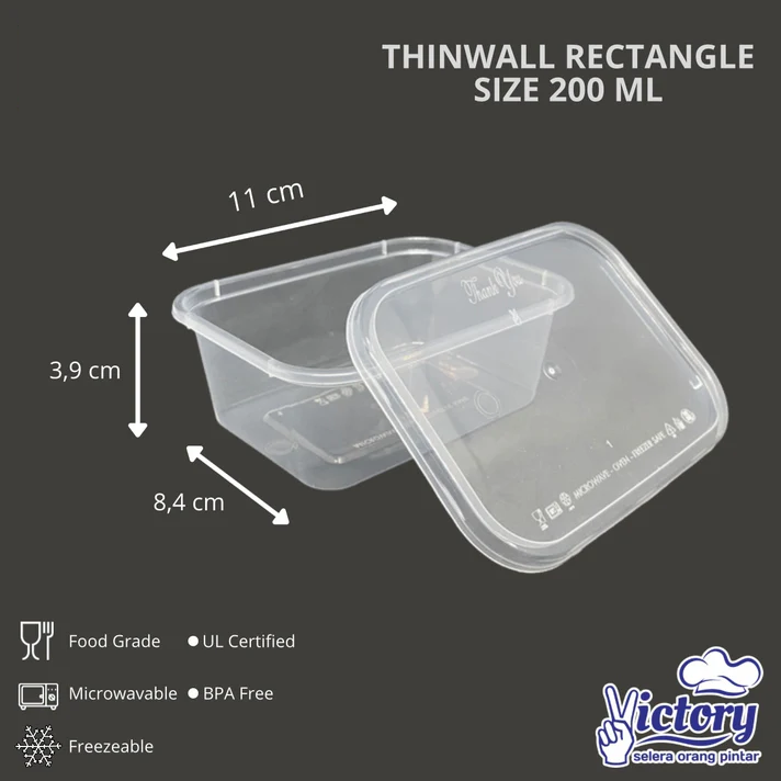 VICTORY Thinwall Rectangle 200ml