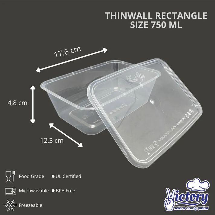 VICTORY Thinwall Rectangle 750ml